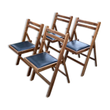 Set of 4 vintage folding chairs