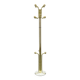 Italian Brass-Plated Coat Rack with Marble Base, 1970s