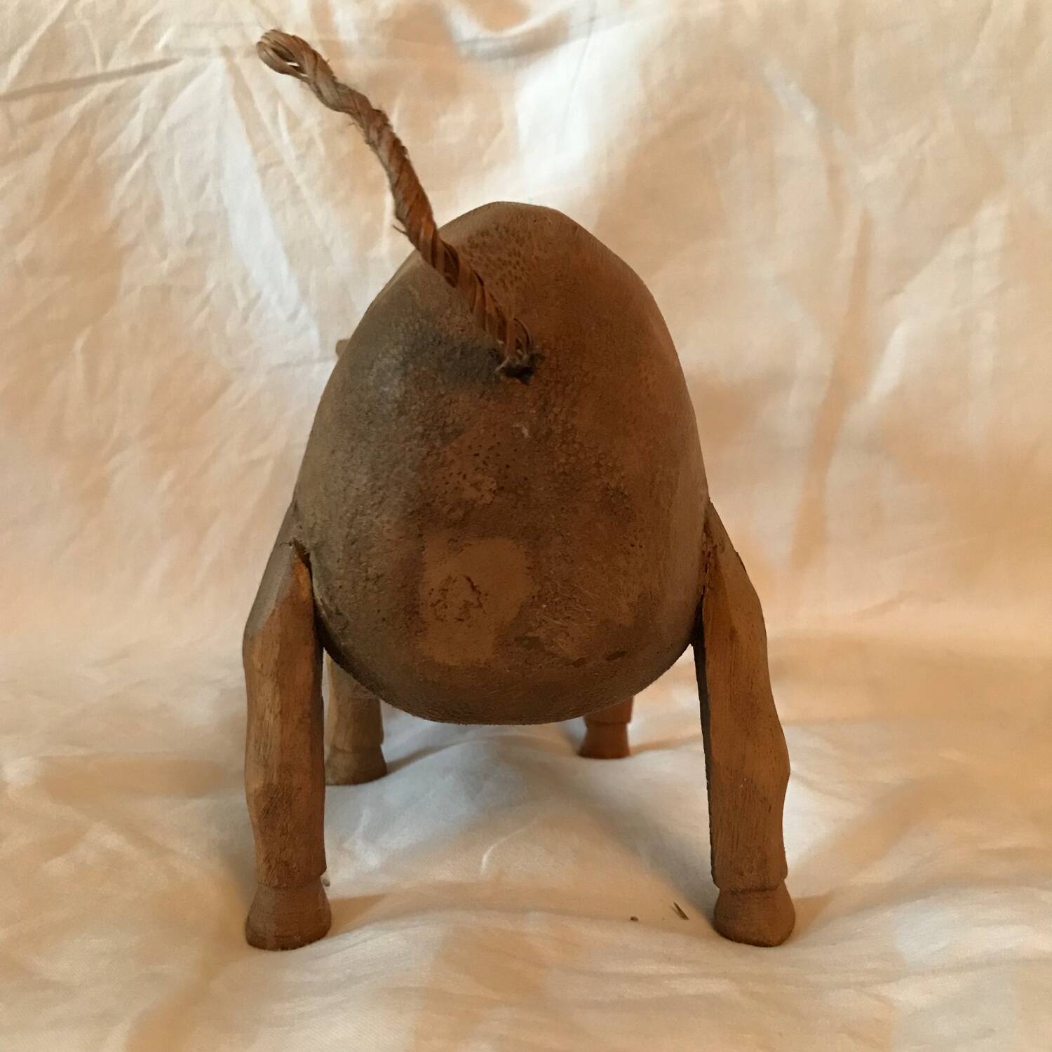 Natural wood pig sculpture Height 15cm Width 30cm
