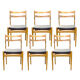 Set de 6 chaises, espagne, 1960's,