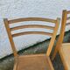 Set of 3 bistrot chairs 1950