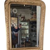 Old Louis Philippe style gilded mirror, 102cm H