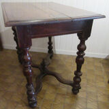 Louis XIII desk table, walnut, Swiss model.