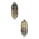 Pair of Venini wall lights, Murano cut glass, 1970s, Italy