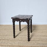 Antique turned wood stool