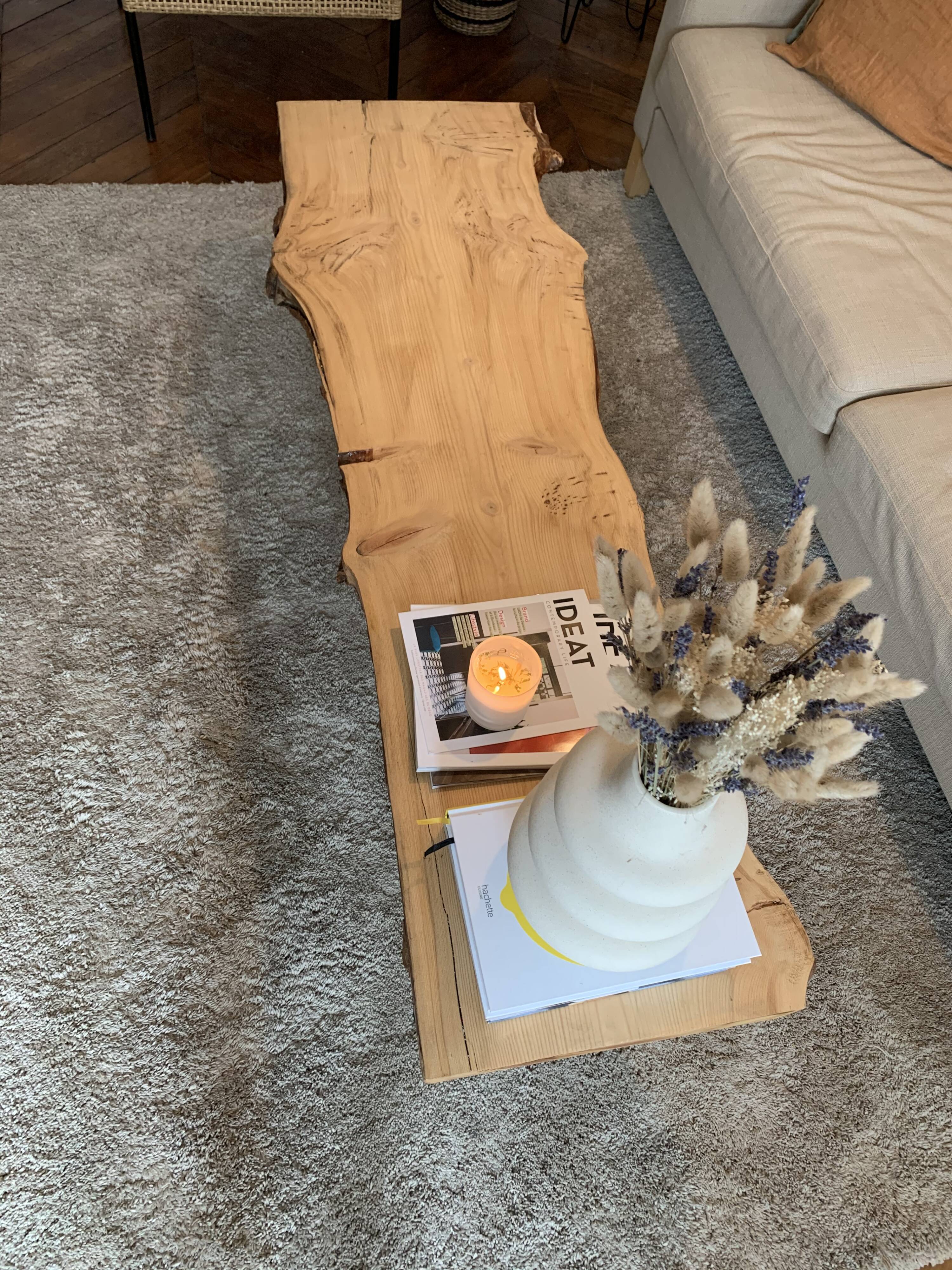 Wooden coffee table