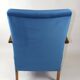 Fauteuil en velours bleu Art Déco, années 1960
