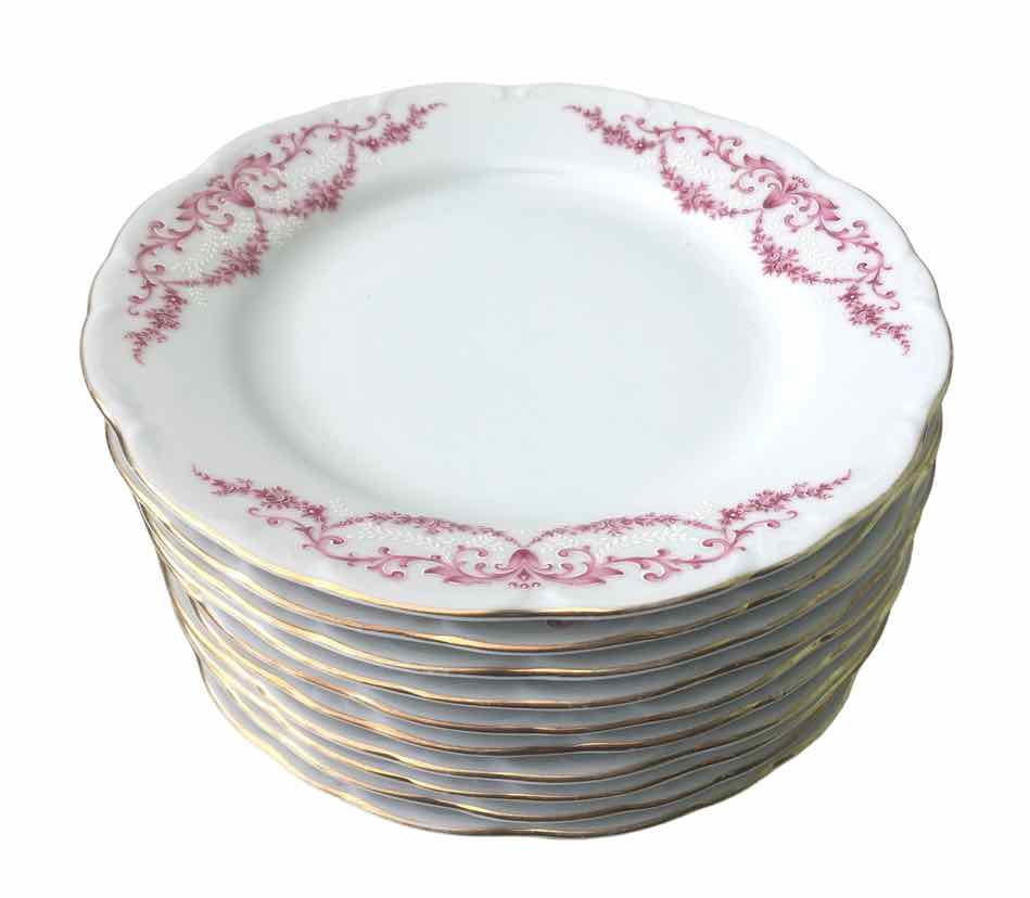 10 porcelain dessert plates