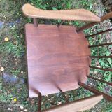 Pair of Baumann armchairs "evangelical" model