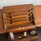 Small wooden mail storage unit