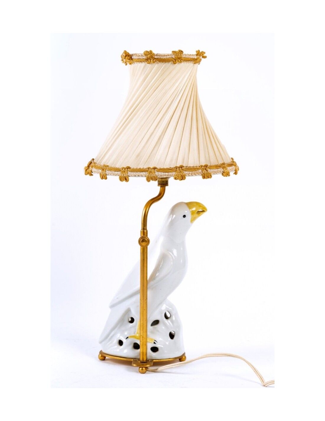 Lamp in bronze and porcelain