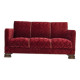 1950s, Danish 3-seater sofa, furniture velour, oak wood.
