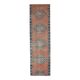 Vintage Turkish Oushak handmade cotton orange wool runner 73x273
