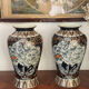 Paire de vases émail craquelé