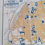 Avignon vintage map / plan