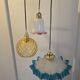 Suspension 3 globes en verre et 3 couleurs