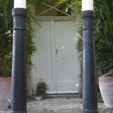 Pair of oak columns 19th