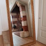 Golden rectangular mirror - 63x116cm