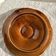 Set of 12 oyster or shell plates in glazed brown ceramic D