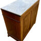 Antique Louis Philippe commode with fitted white marble top.