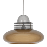 Brown and white space age pendant lamp