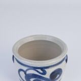 Stoneware Jars with Cobalt Blue Floral Motif from Westerwald, Germany, Set of 3
