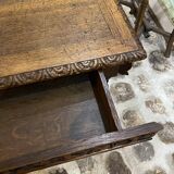 Table / desk style Henri II solid oak