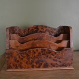 Burl wood mail holder