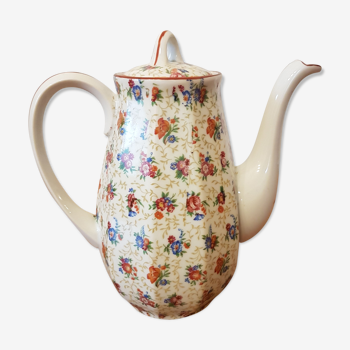 Flowered teapot porcelain limoges