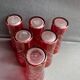 6 red glasses cut in orangeade – mid-twentieth