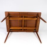 Table à manger en teck avec des extensions de design danois des années 1960.