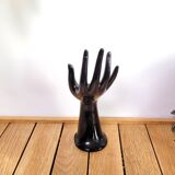 Hand ring soliflore black ceramic