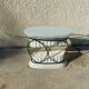 Console colonne grecque en fer forge et verre