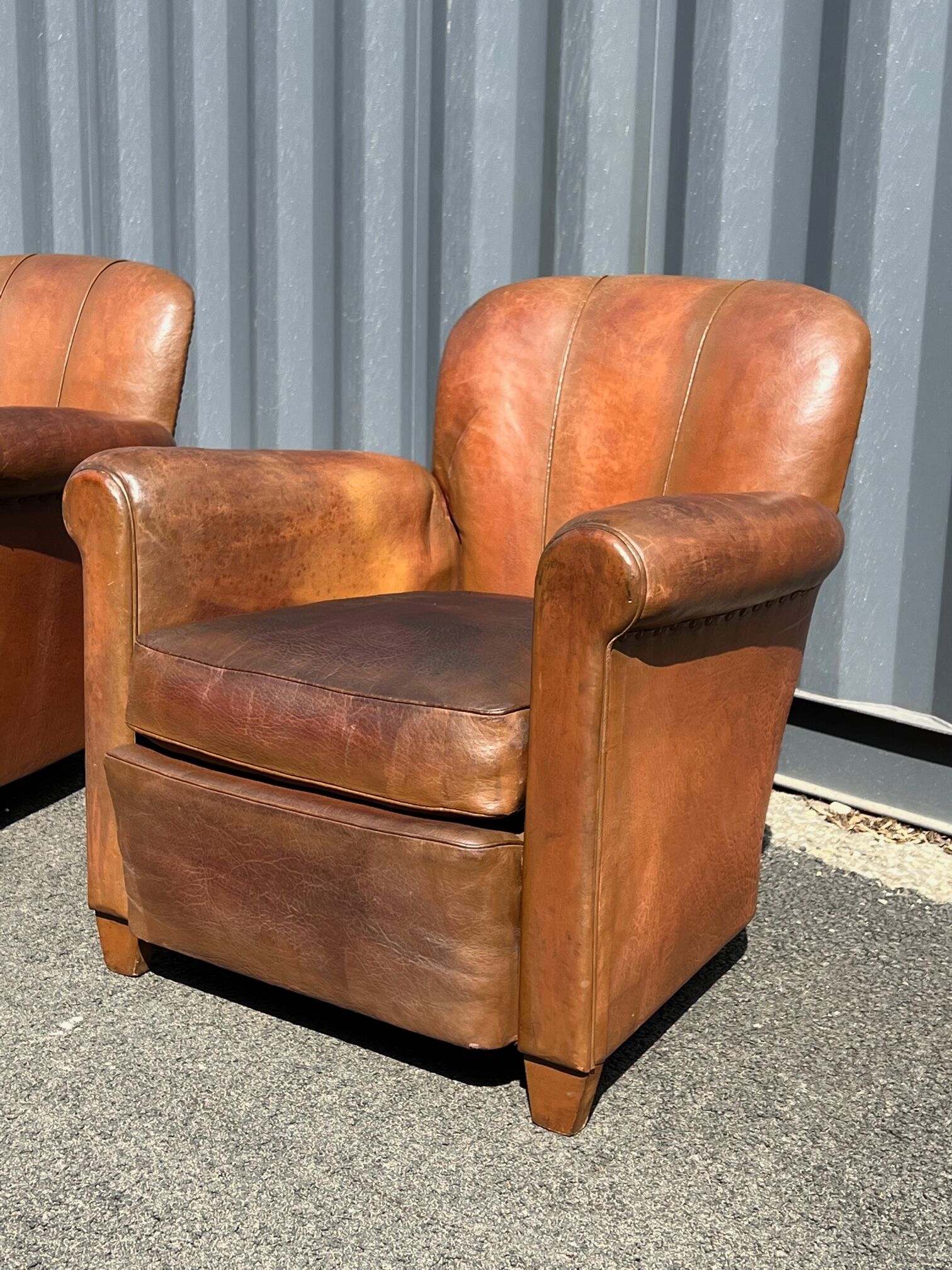 Leather clubs pair from the 1950s