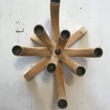 Scandinavian design vintage wood candle holder