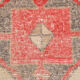 Red & beige vintage runner rug
