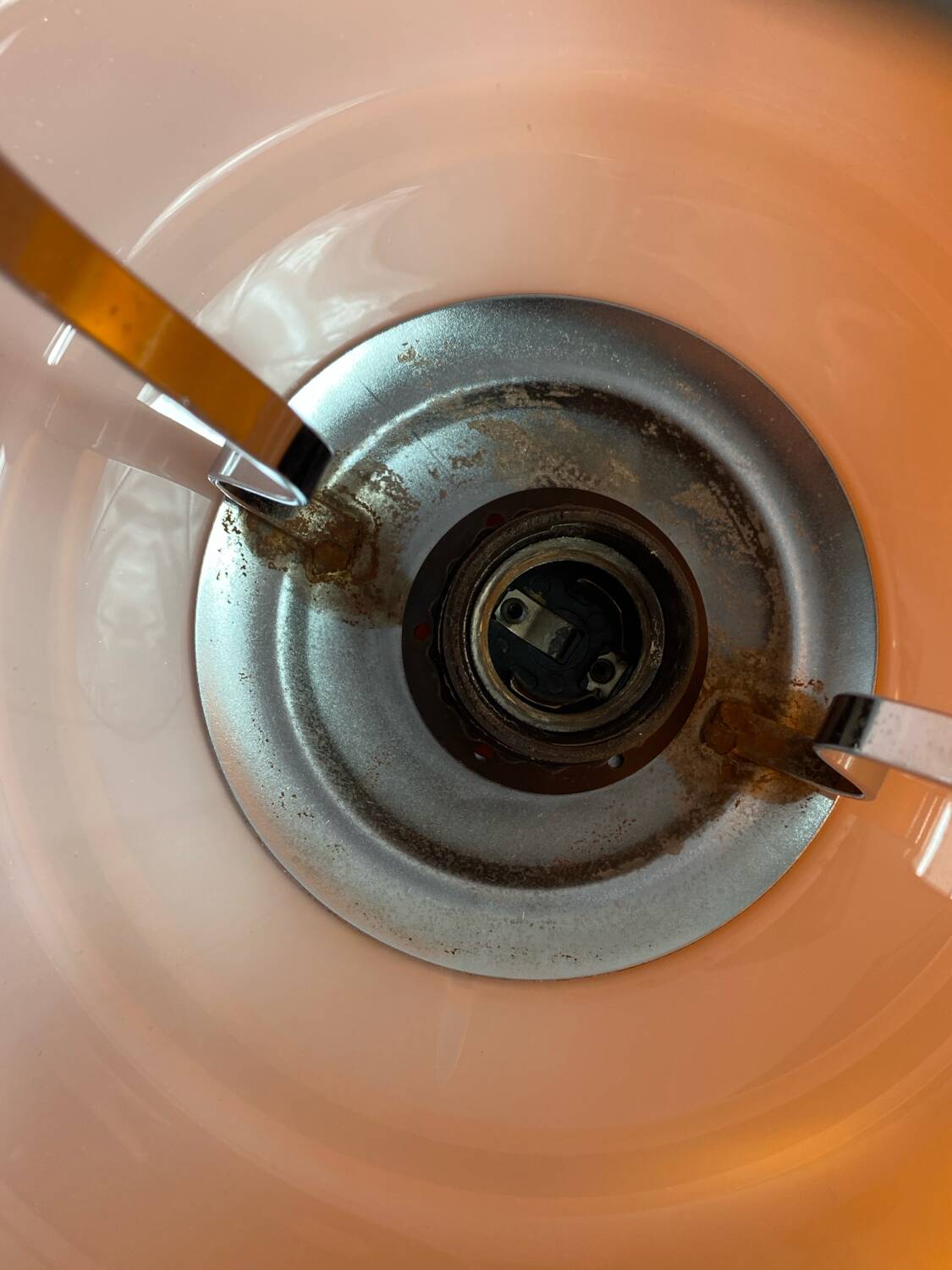 Vintage orange opaline pendant light