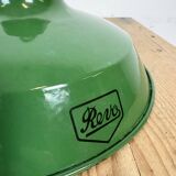 Industrial Green Enamel Factory Pendant Lamp from Revo, 1950s