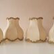 Set of 4 fabric lampshades with fringes