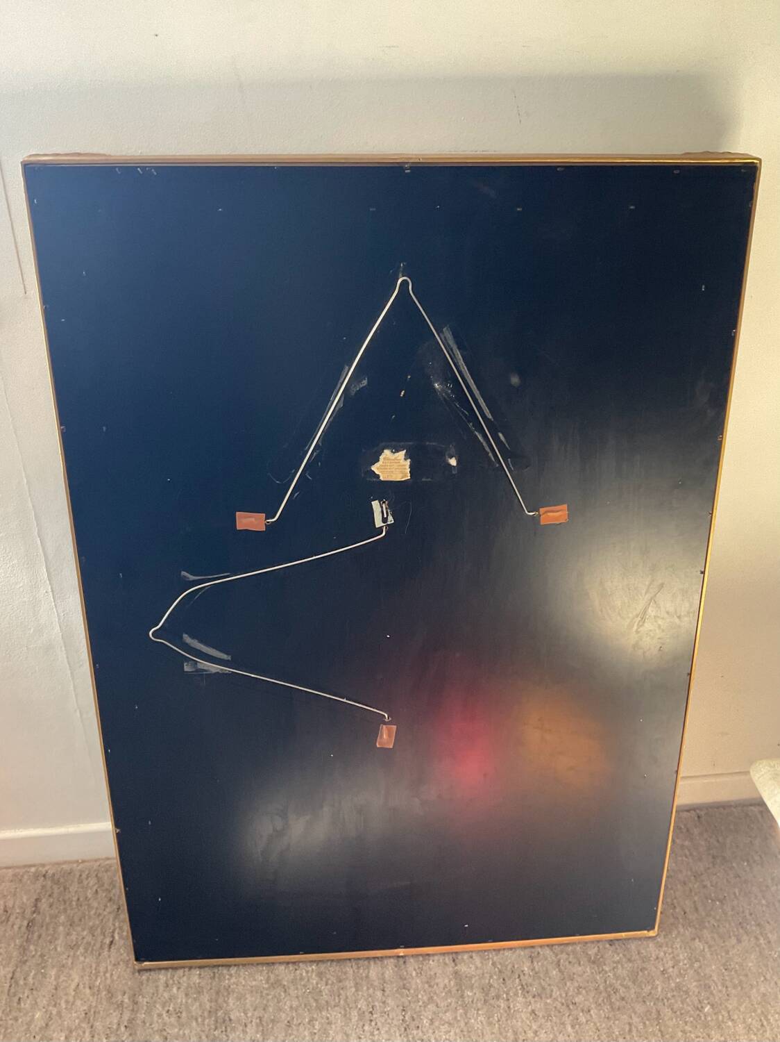 Deknudt gilded mirror with glazing beads from the 70s