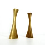 Pair of vintage brass candlesticks Ytterberg for Bca Eskilstuna, Sweden 1960s