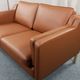 Borge Mogensen 2 seater cognac leather sofa model 2212 - newly reupholstered