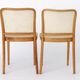 Set of 6 Vintage Ligna Bentwood Dining Chairs – Cane Seats & Backrest 1960s
