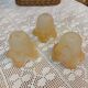 3 antique tulip pendant lights