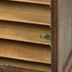 English antique archive cabinet with oak roll-up door from the 20th century