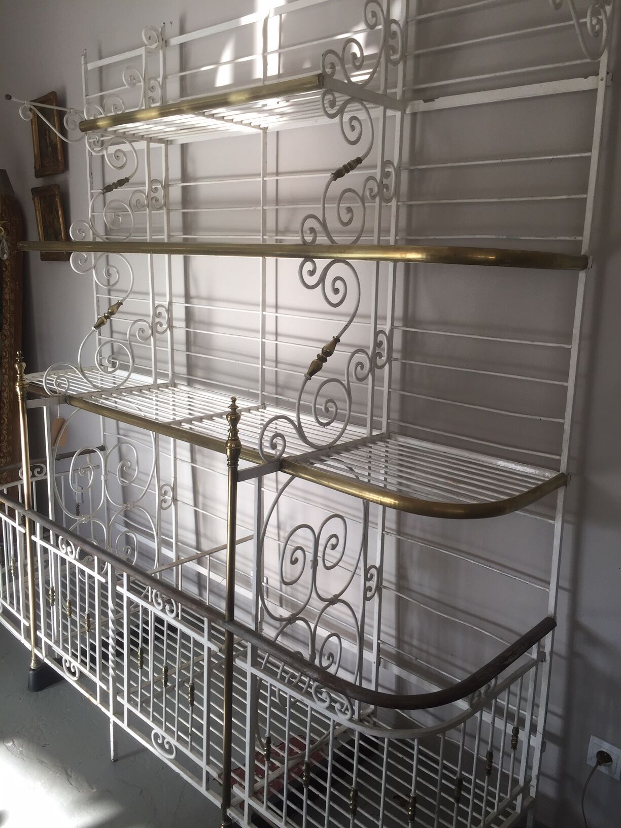 Bakery in 1900 wrought iron shelf