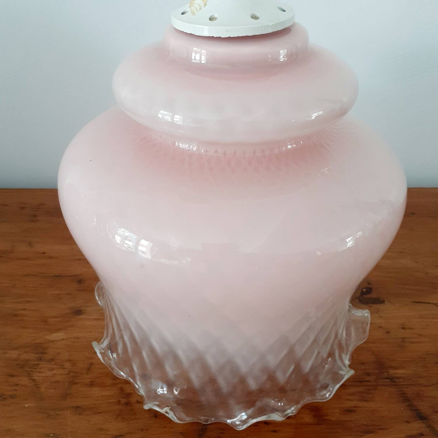 Opaline glass chandelier