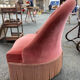 Fauteuil crapaud velours rose