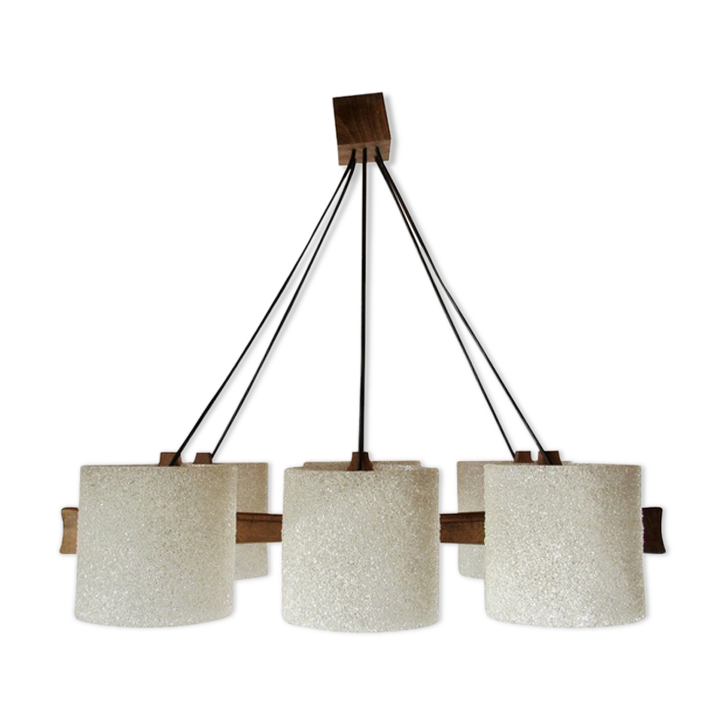 Scandinavian chandelier 6 lights 1960