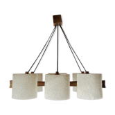 Scandinavian chandelier 6 lights 1960